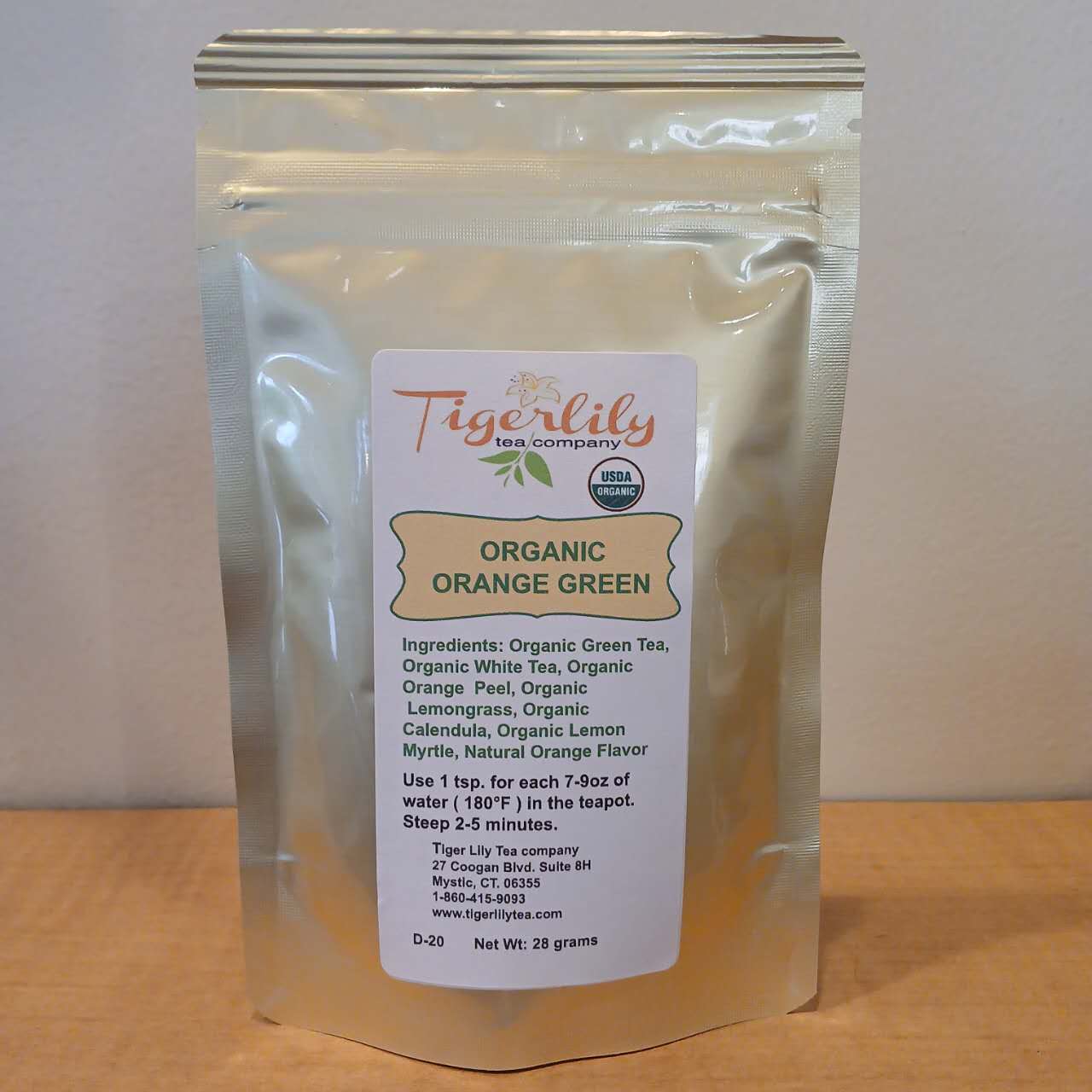 Organic Orange Green Tea – Light Citrus Green Tea by Tigerlily Tea