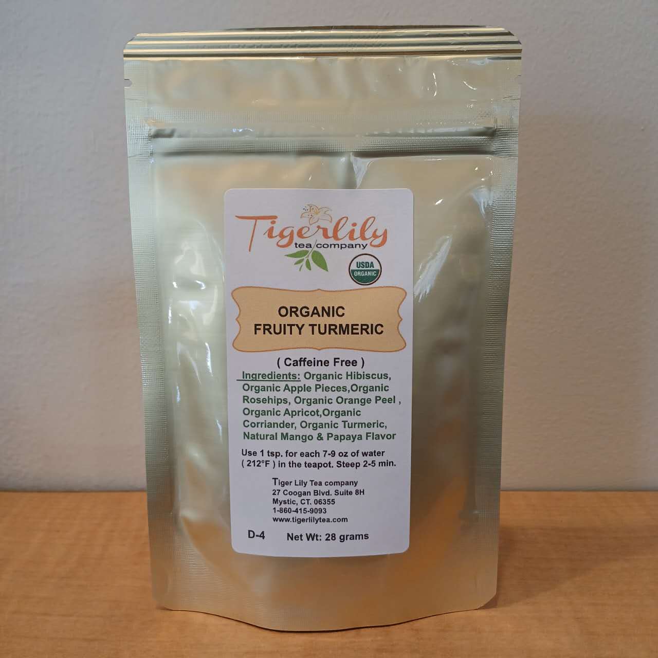 Organic Fruity Turmeric (28g / 56g ) ( Caffeine Free )