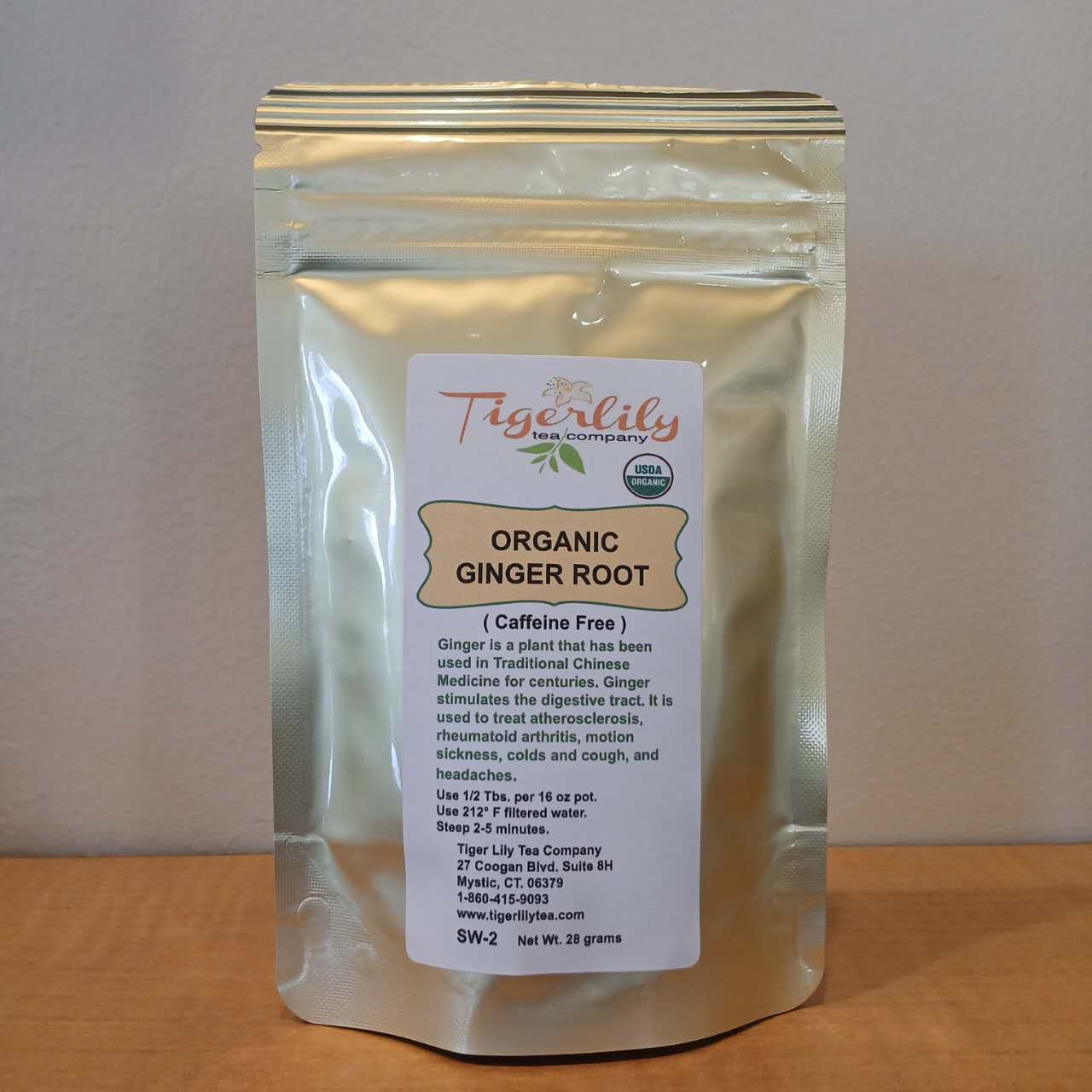 Organic Ginger Root (Caffeine Free ) ( herbal ) ( 28g/56g )