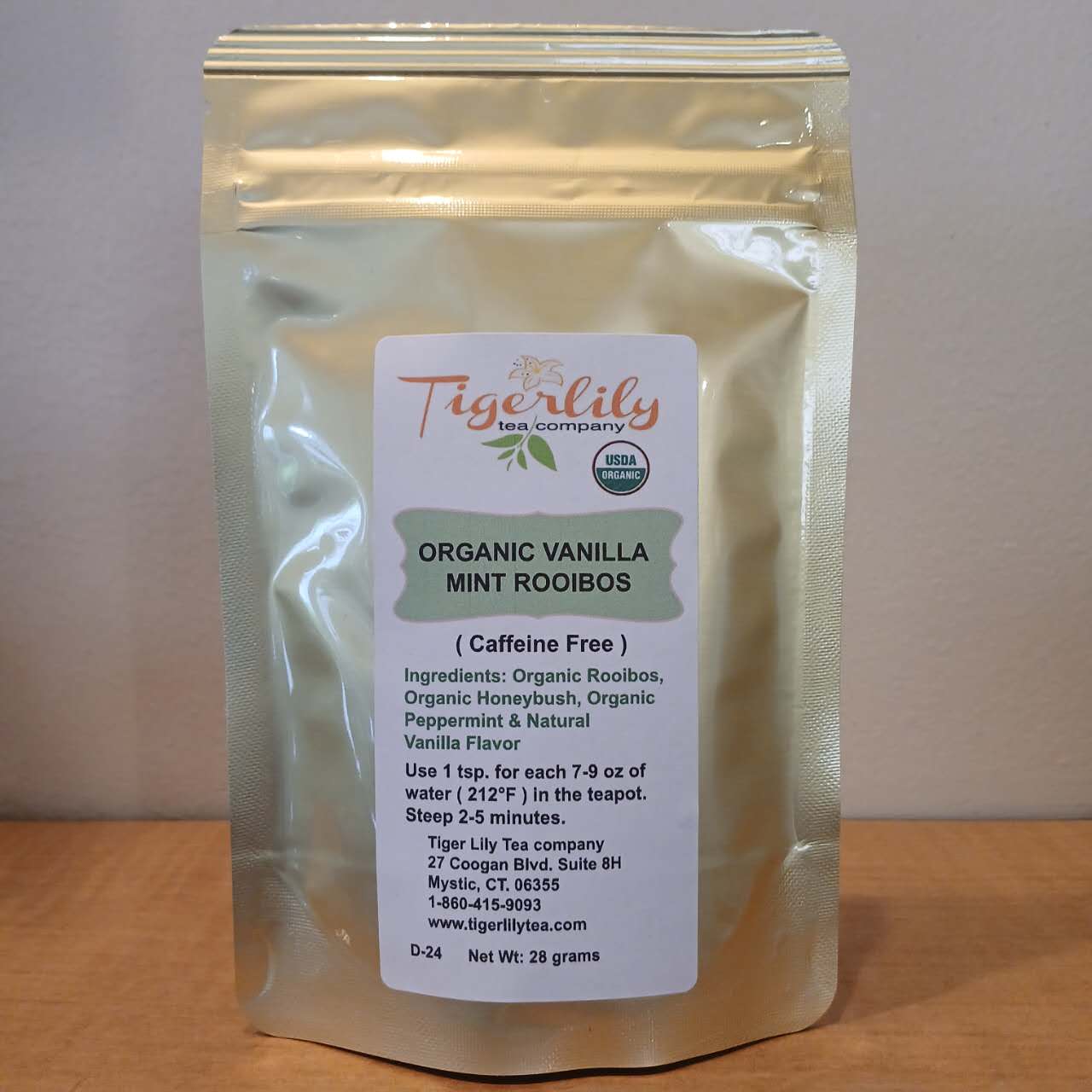 Organic Vanilla Mint Rooibos – Caffeine-Free Herbal Blend