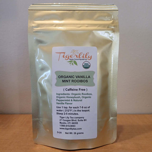 Organic Vanilla Mint Rooibos – Caffeine-Free Herbal Blend