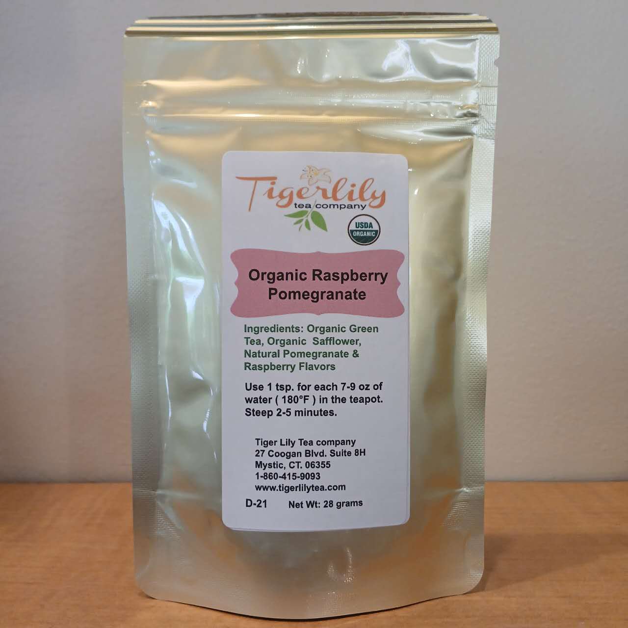 Organic Raspberry Pomegranate Green Tea