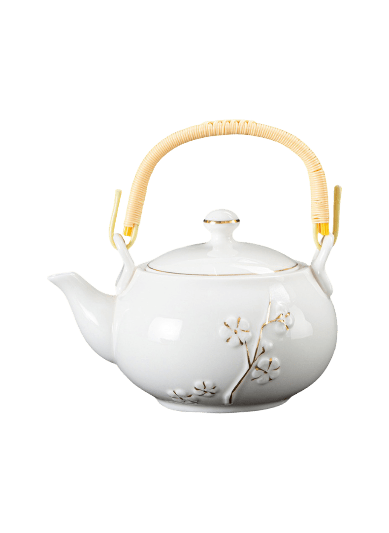 660ml Handmade Kiln - Transformed Ceramic Teapot with filter – Celadon Green or Ivory White - TeaPot - Tiger Lily Tea Co