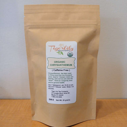 Organic Chrysanthemum Herbal Flower Tea – Caffeine-Free by Tigerlily Tea
