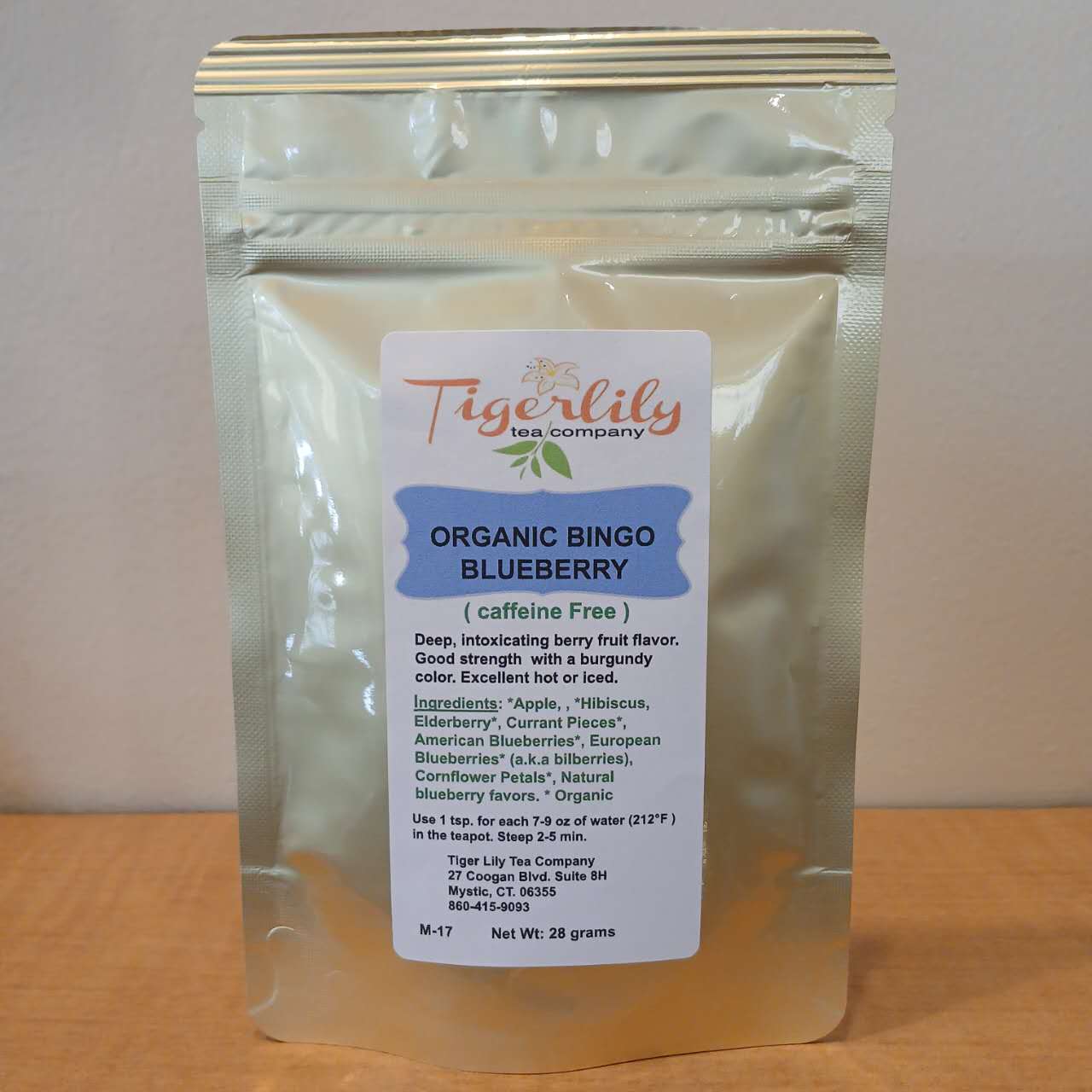 Organic Bingo Blueberry  ( Caffeine Free )( 28/56 grams )