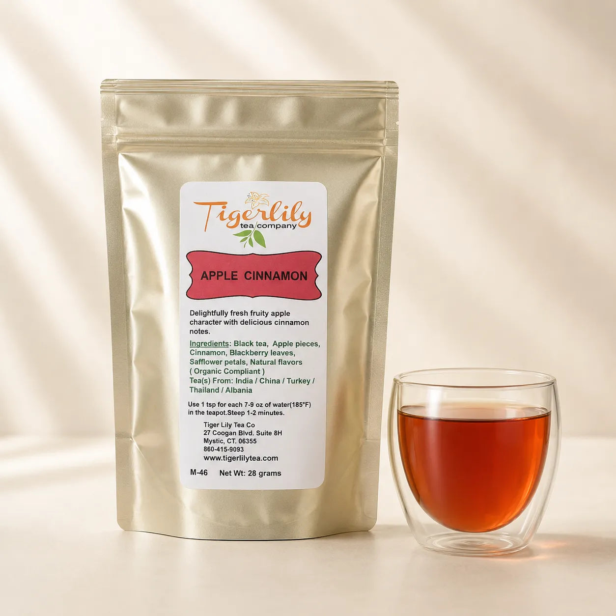 Apple cinnamon spiced loose leaf black tea