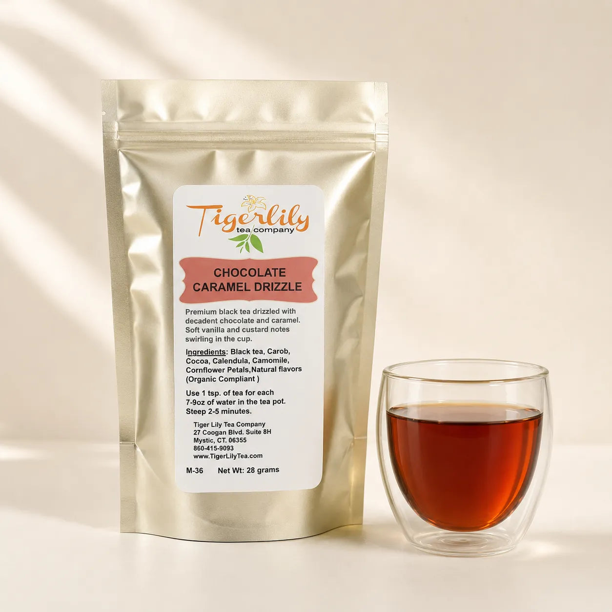 Chocolate caramel loose leaf black tea