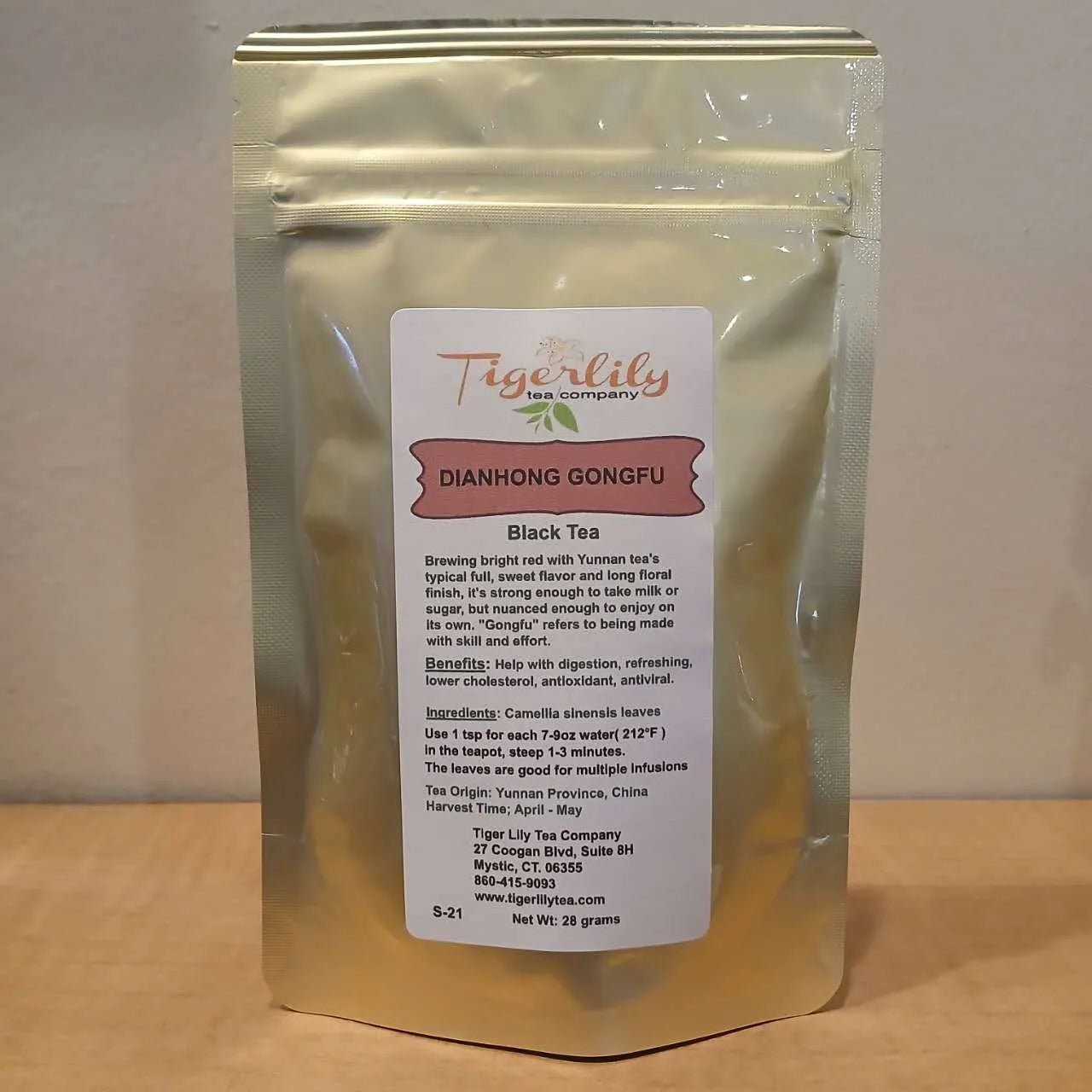 Dianhong Gongfu Black Tea Chinese Yunnan Black Tea - Black Tea - Tiger Lily Tea Co