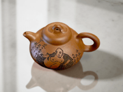 Fine Yixing Clay Teapot – Handmade Chinese Kongfu Tea Pot with Laughing Buddha - TeaPot - Tiger Lily Tea Co