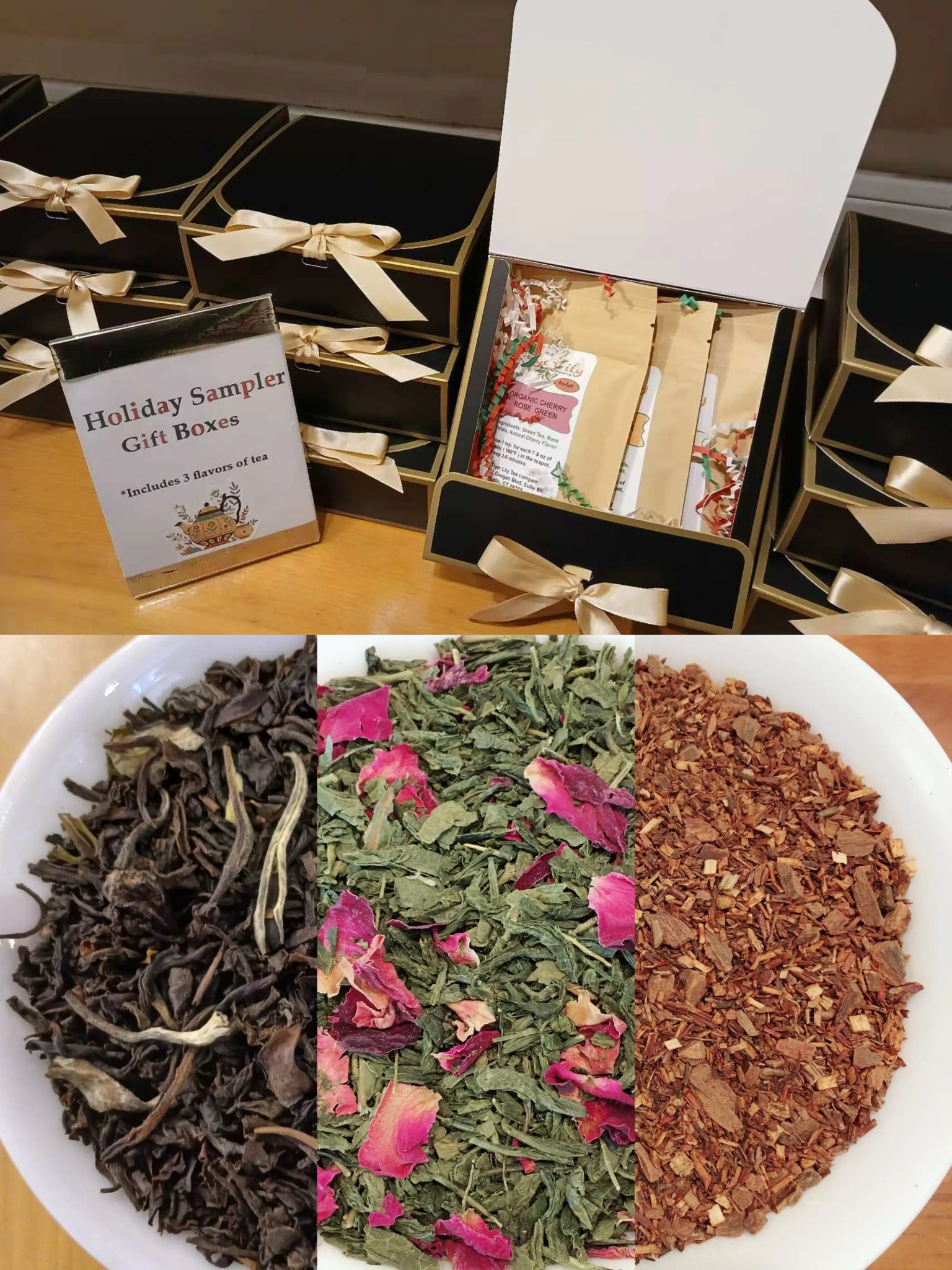 Floral Wine & Cinnamon Tea Box - Tea Gift Box - Tiger Lily Tea Co