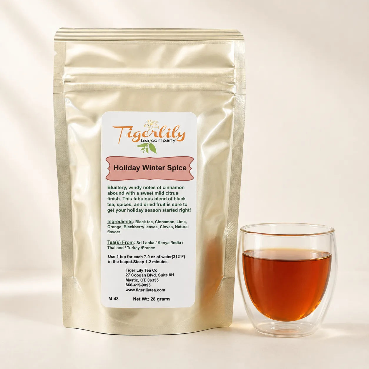 Holiday winter spice loose leaf black tea
