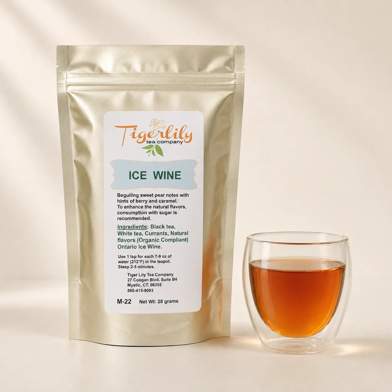 Ice Wine loose leaf white tea with grape and floral notes