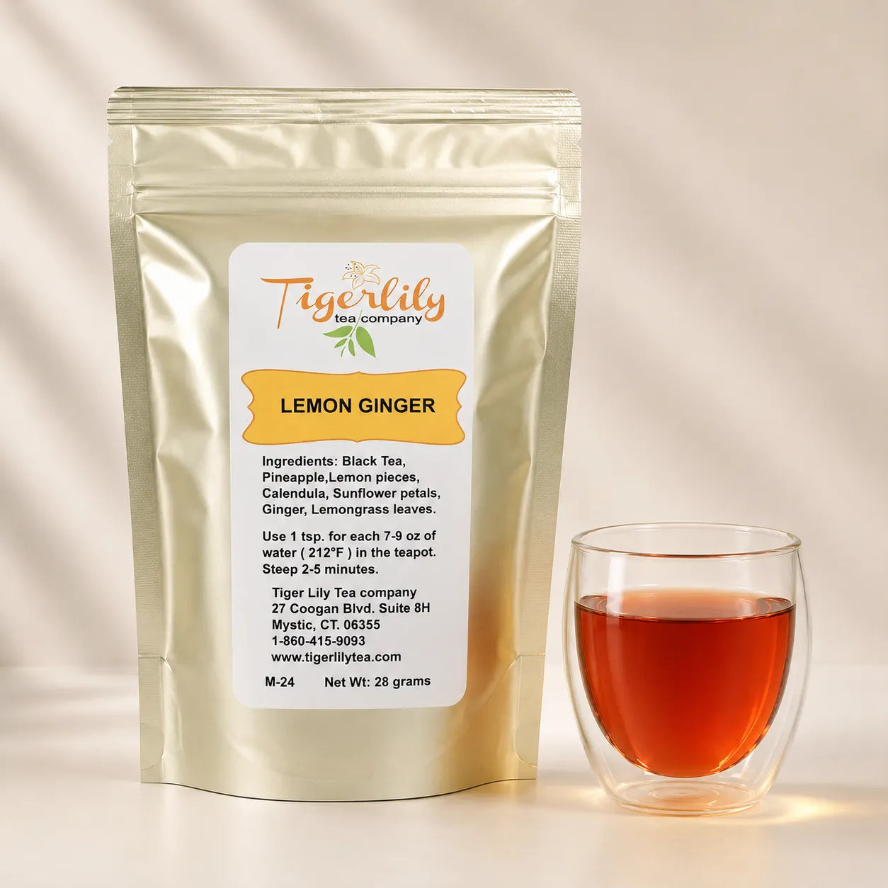 Lemon ginger loose leaf black tea