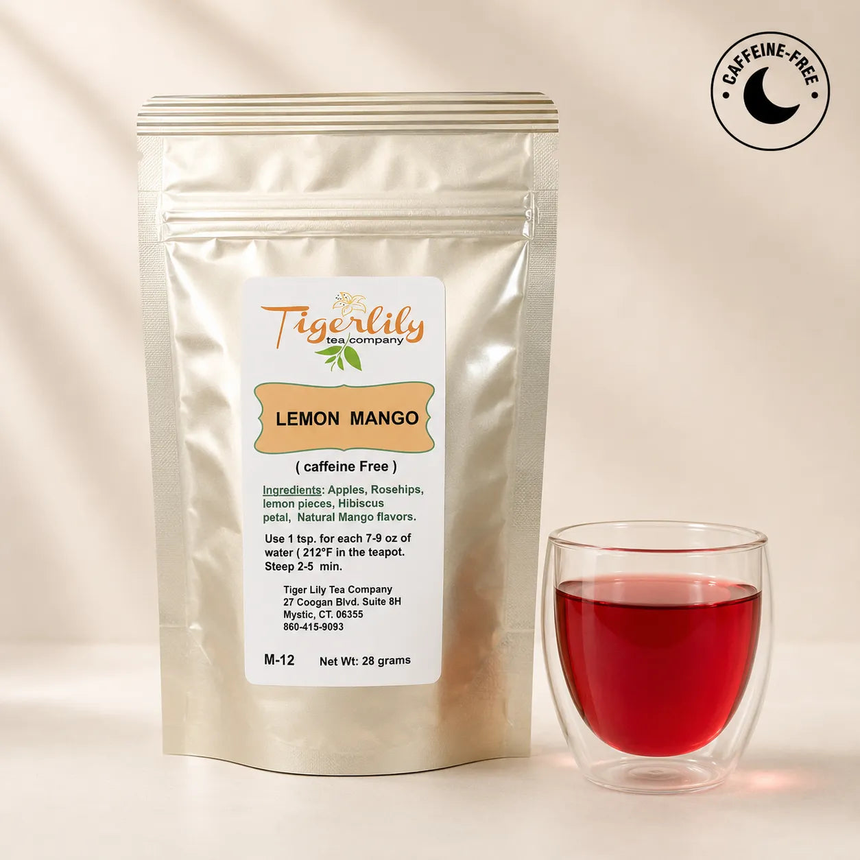 Lemon mango fruity caffeine-free loose herbal tea