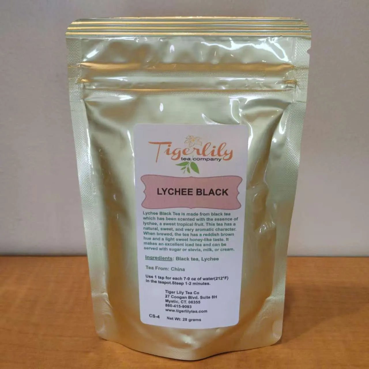 Lychee Black Tea package| Sweet Aromatic Chinese Black Tea | Tigerlily Tea