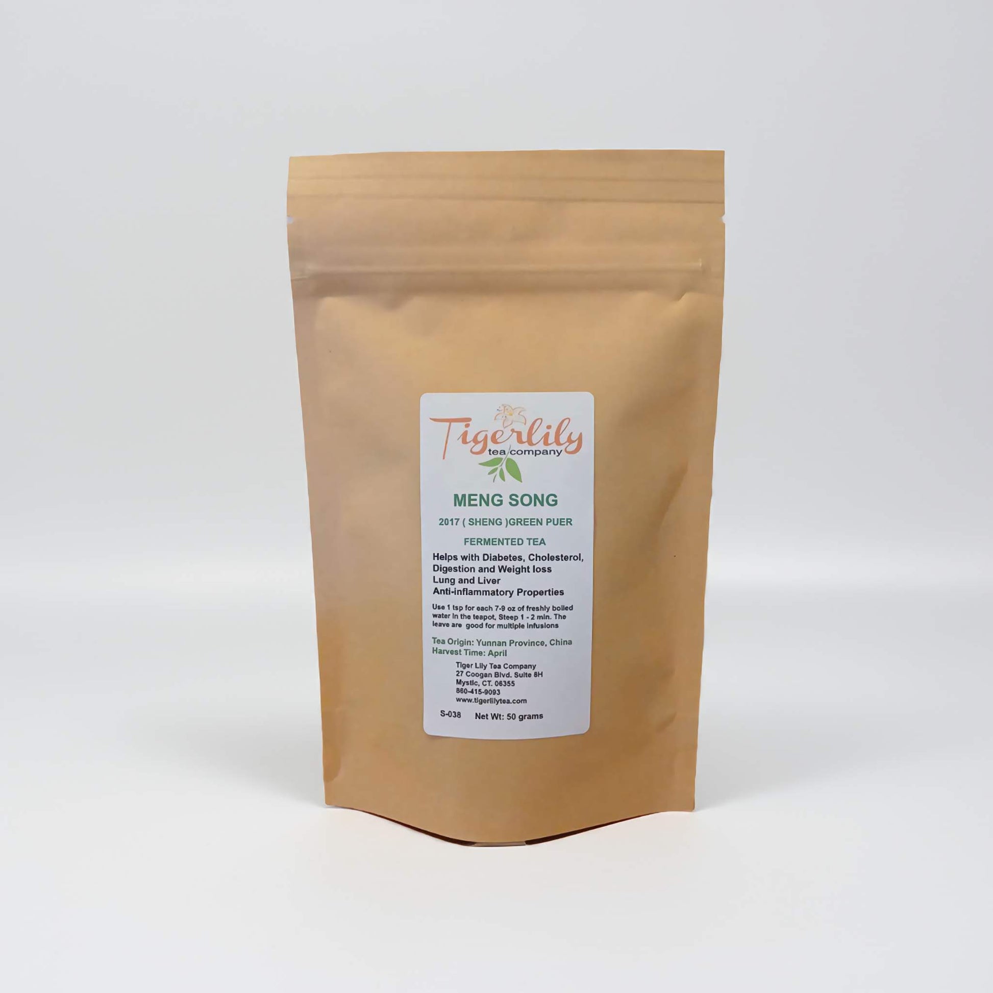 2017 Meng Song Sheng Puer – Raw Loose Leaf Green Puer Tea from Tigerlily Tea