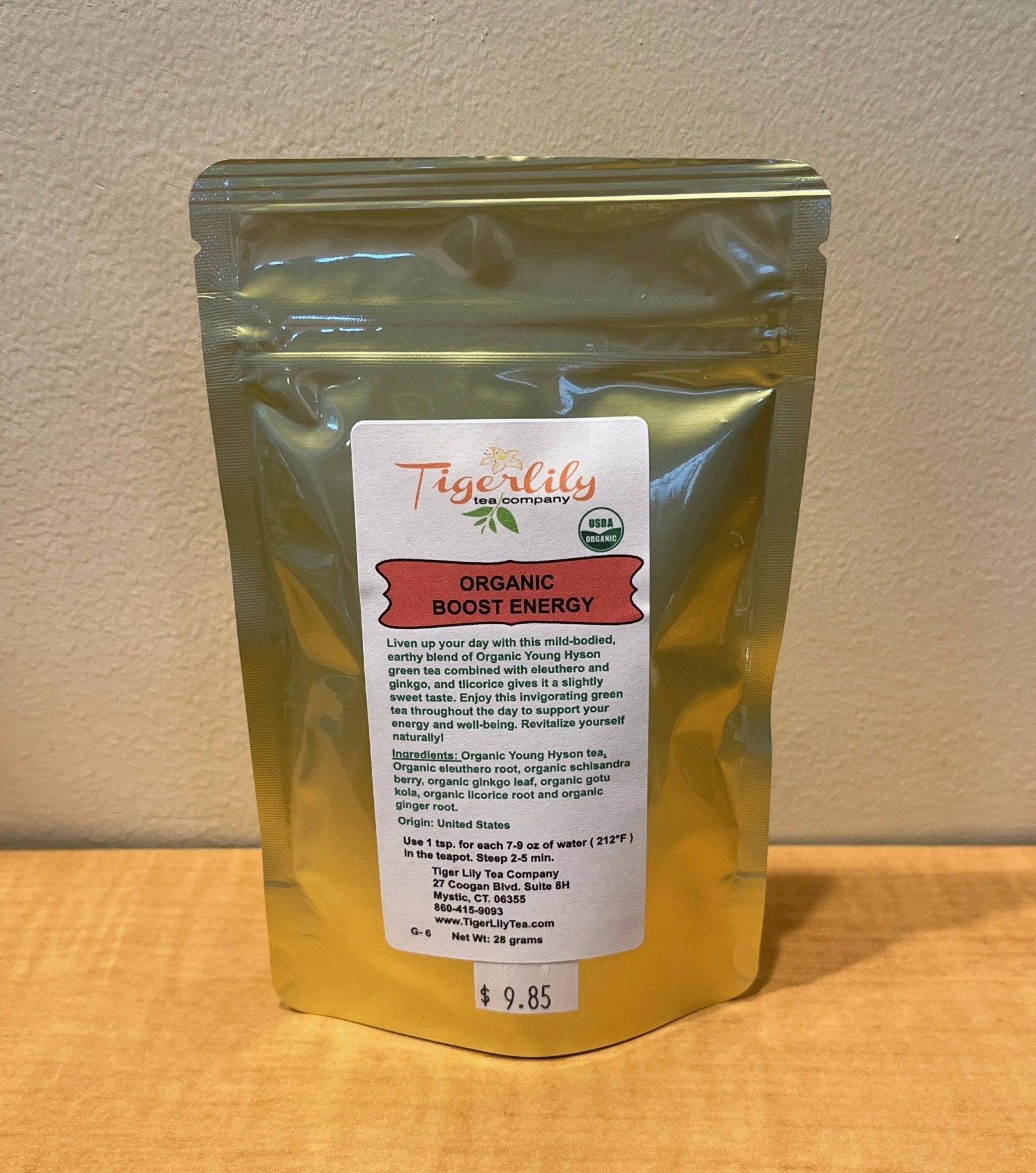 Organic Boost Energy - Green Tea - Tiger Lily Tea Co