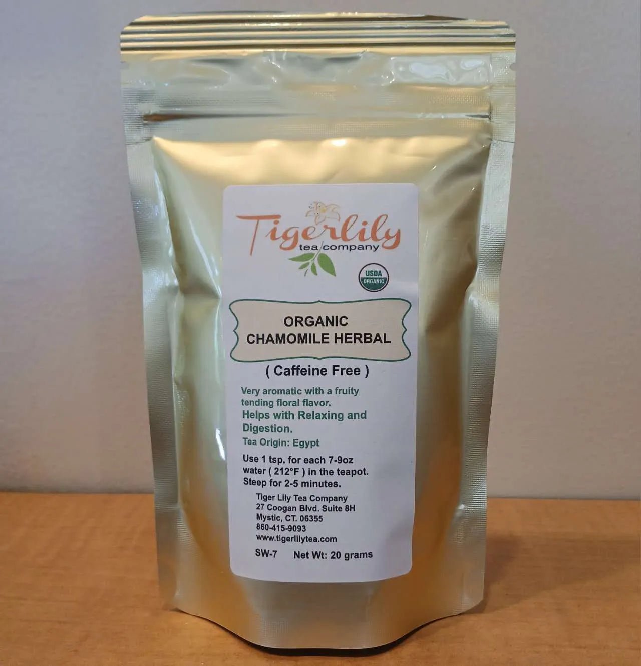 Organic Chamomile – Soothing Caffeine - Free Herbal Tea - caffeine Free - Tiger Lily Tea Co