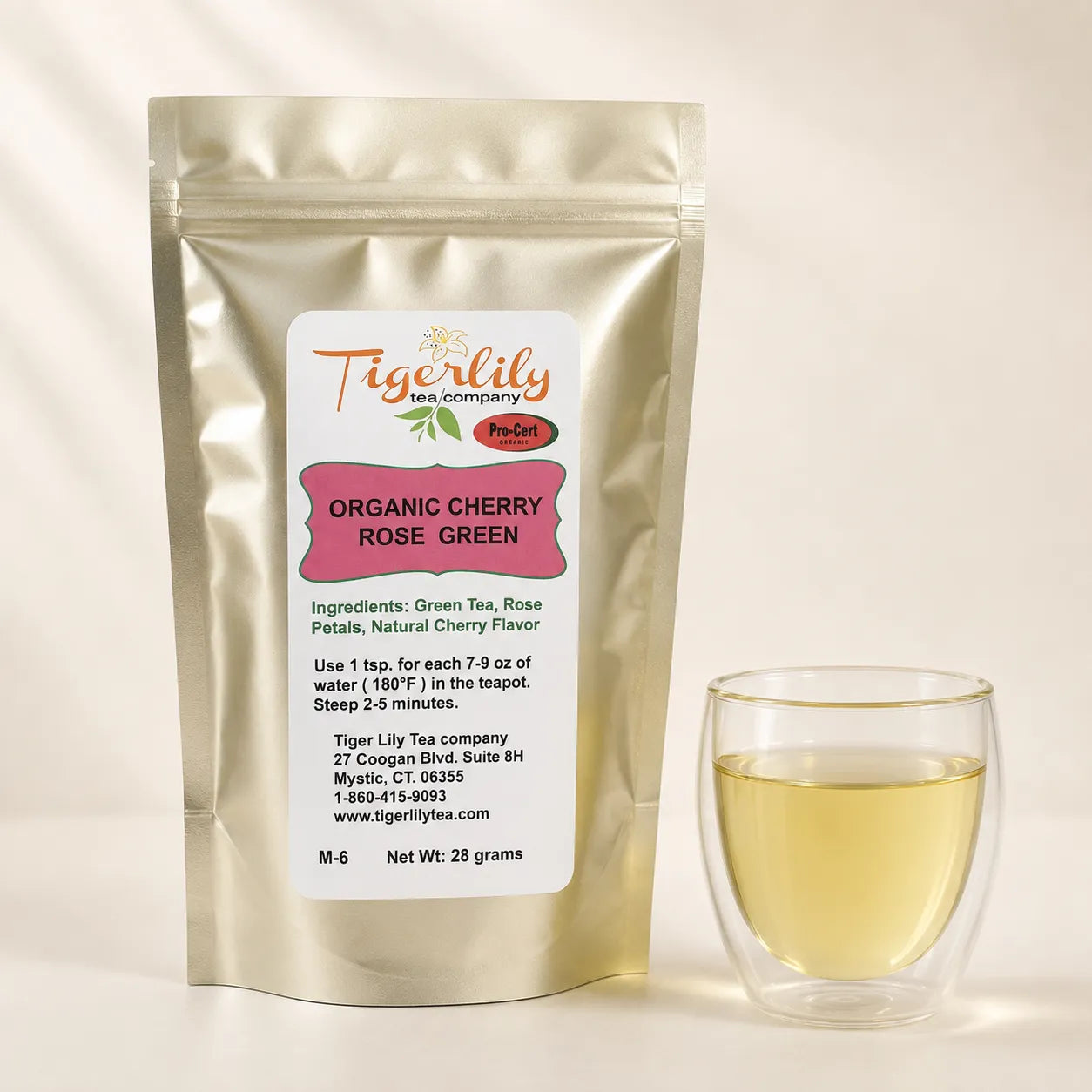 Organic Cherry Rose Green Tea