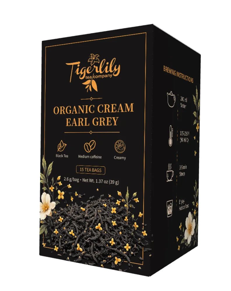 Organic cream Earl Grey tea bags