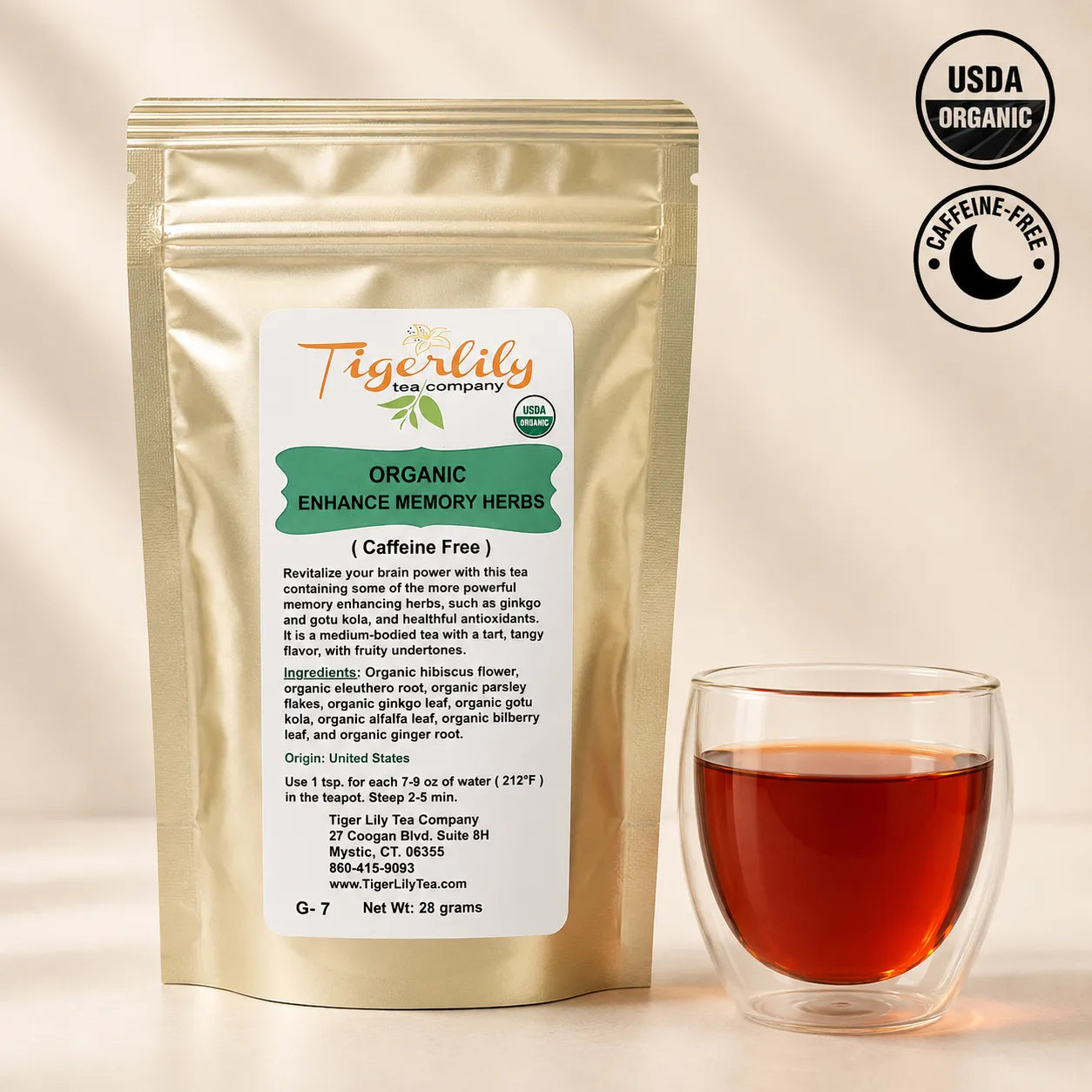 Organic caffeine-free loose leaf herbal blend