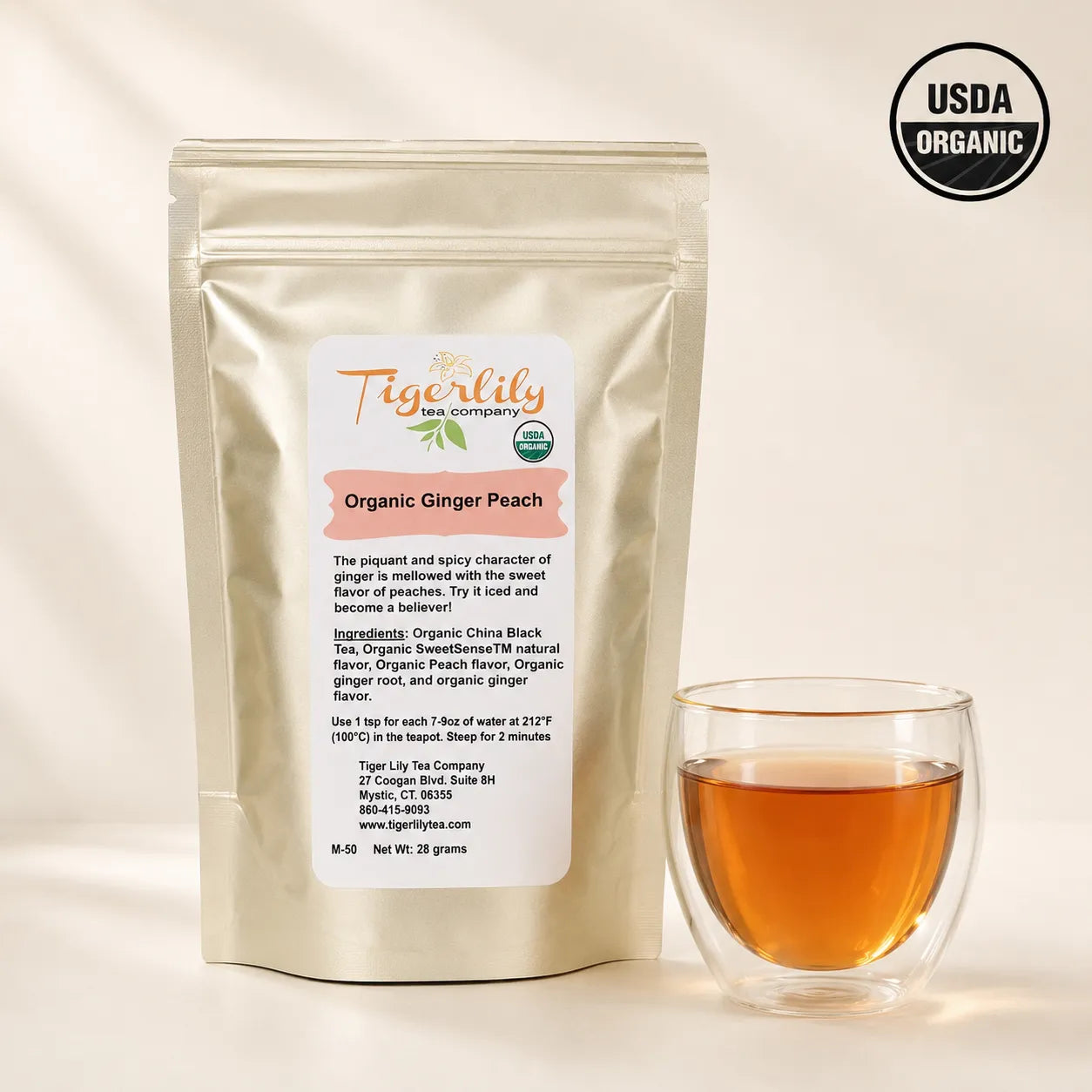 Organic Ginger Peach Black Tea