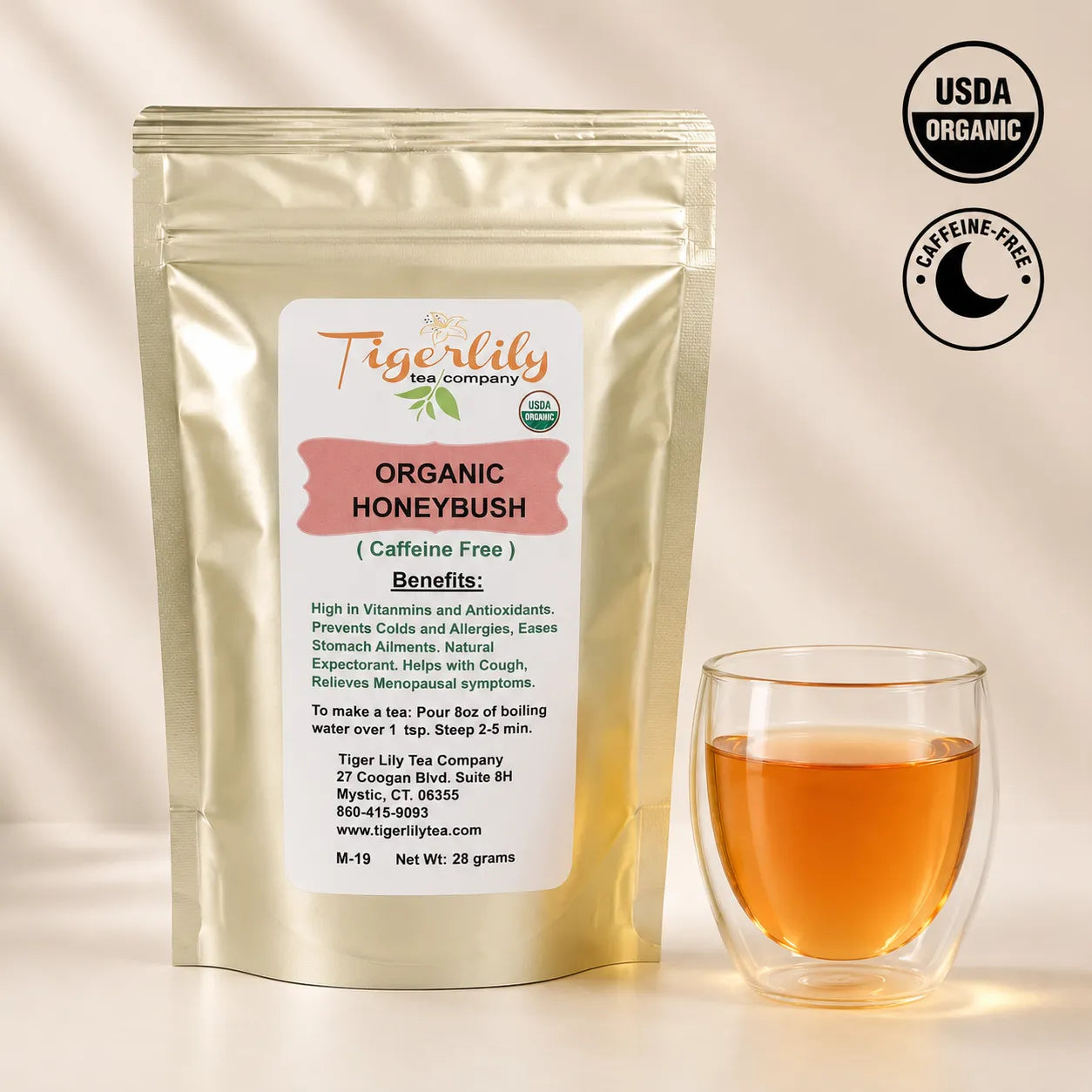 Organic honeybush caffeine-free loose herbal tea