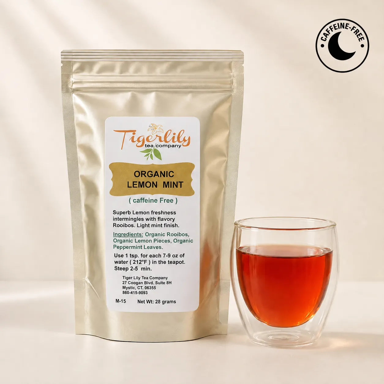 Organic lemon mint caffeine-free loose herbal tea