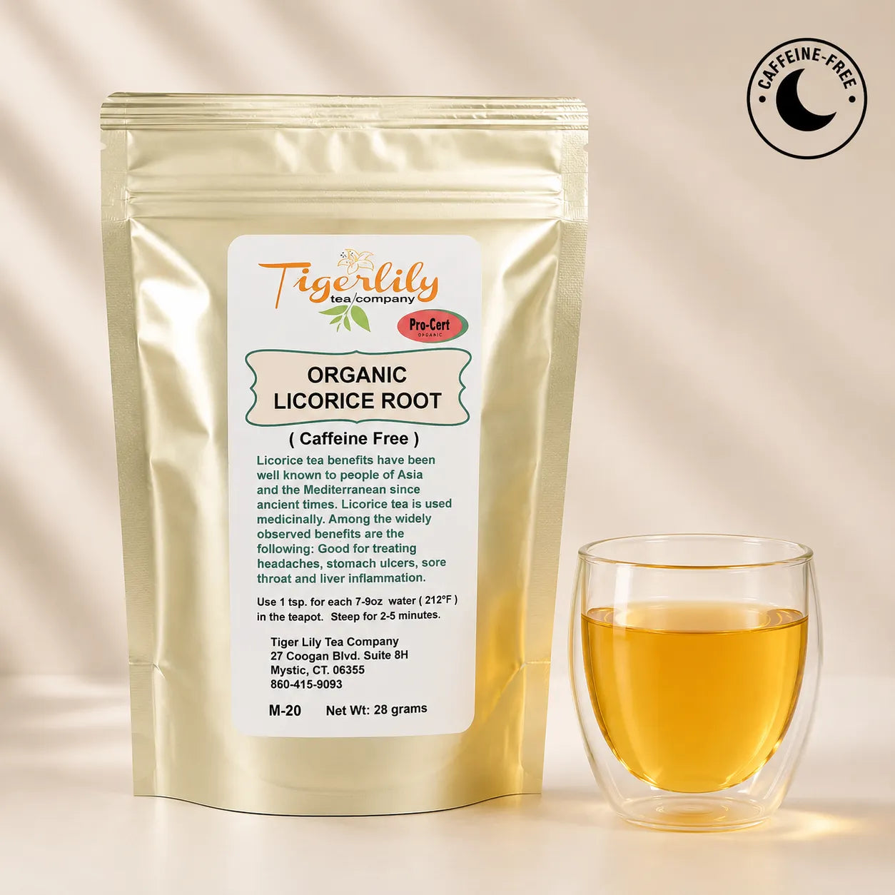 Organic licorice root caffeine-free herbal tea