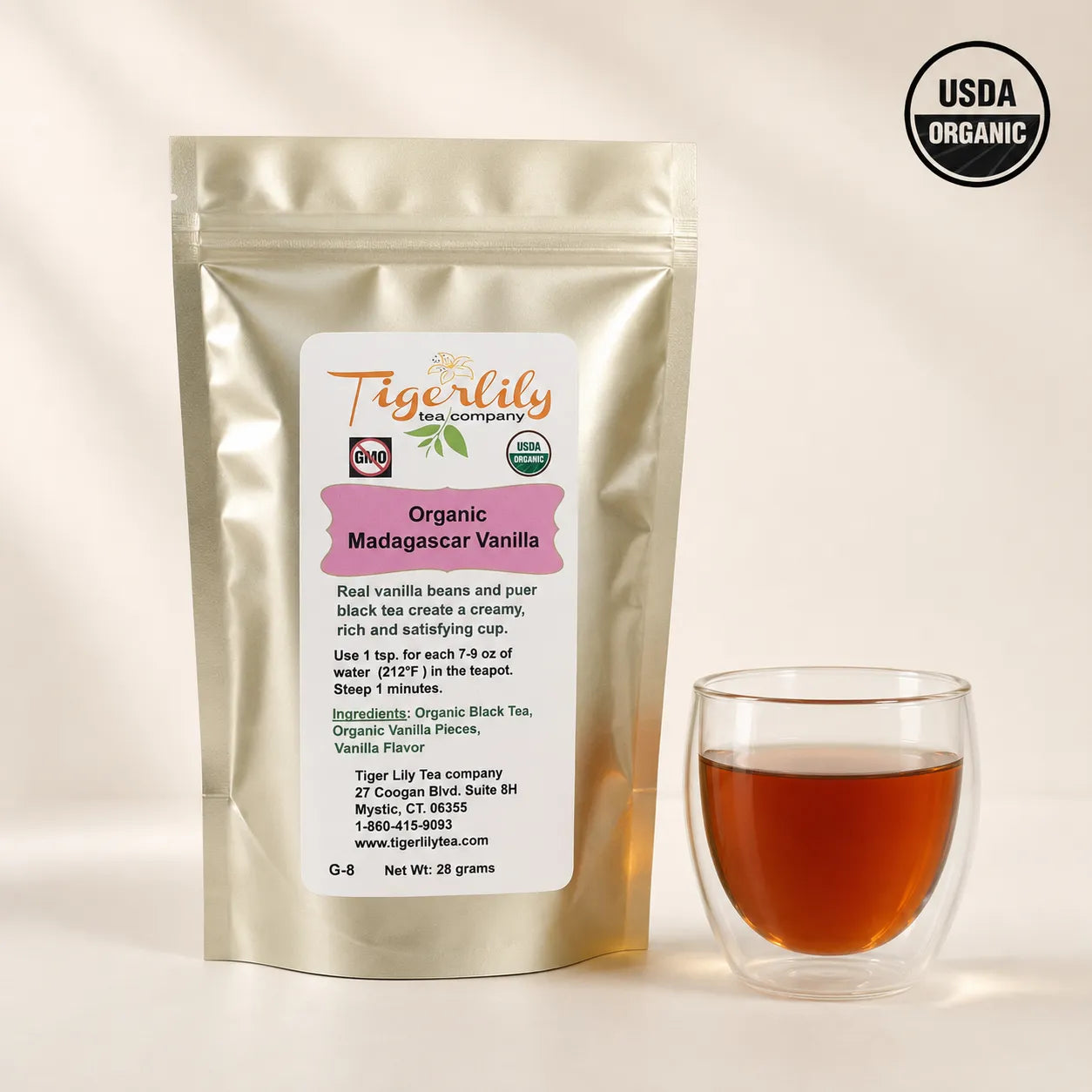 Organic Madagascar vanilla loose leaf black tea
