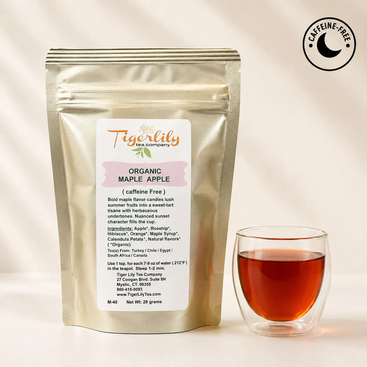 Organic maple apple caffeine-free loose herbal tea