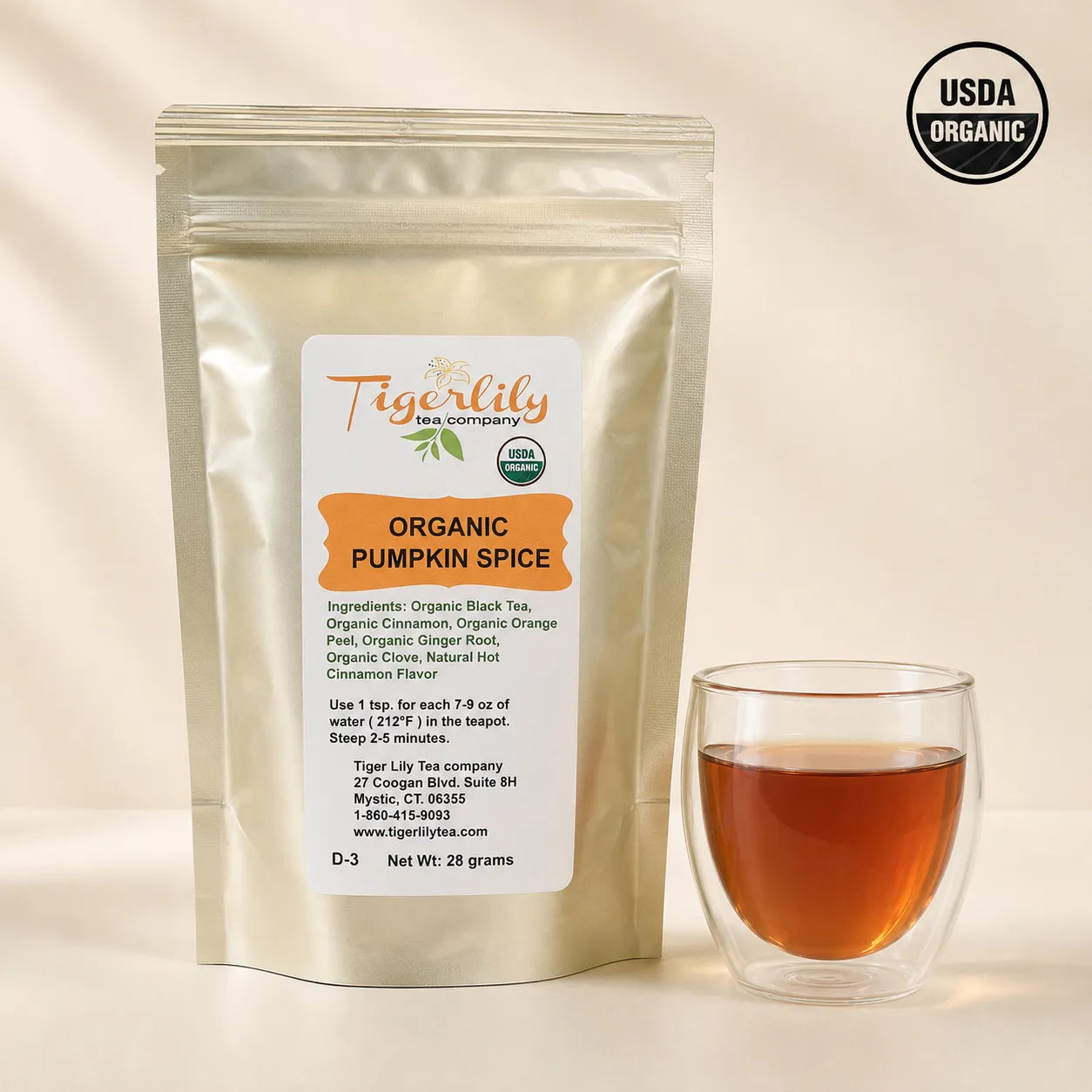 Organic pumpkin spice loose leaf black tea