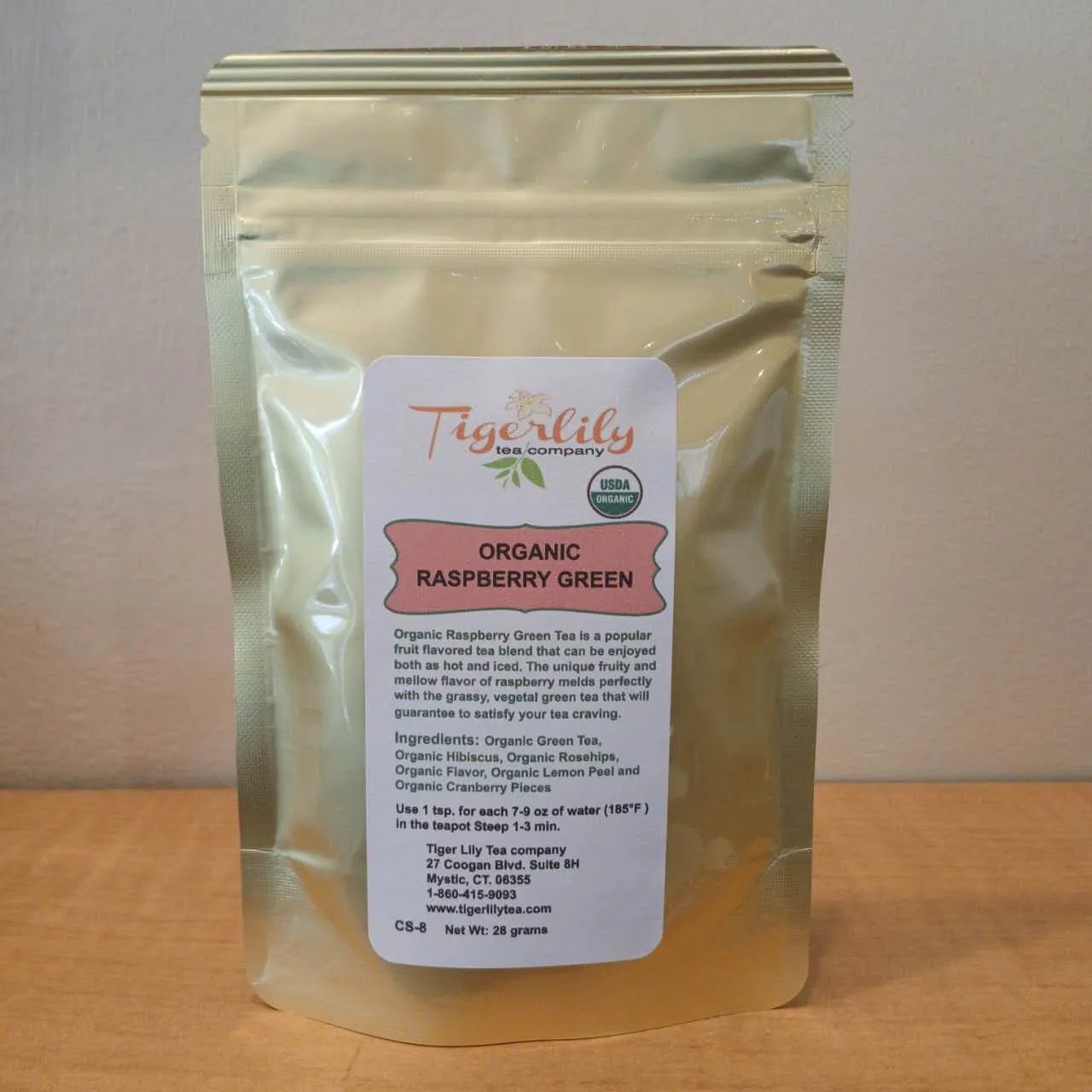 Organic Raspberry Green Tea - Green Tea-Tiger Lily Tea Co