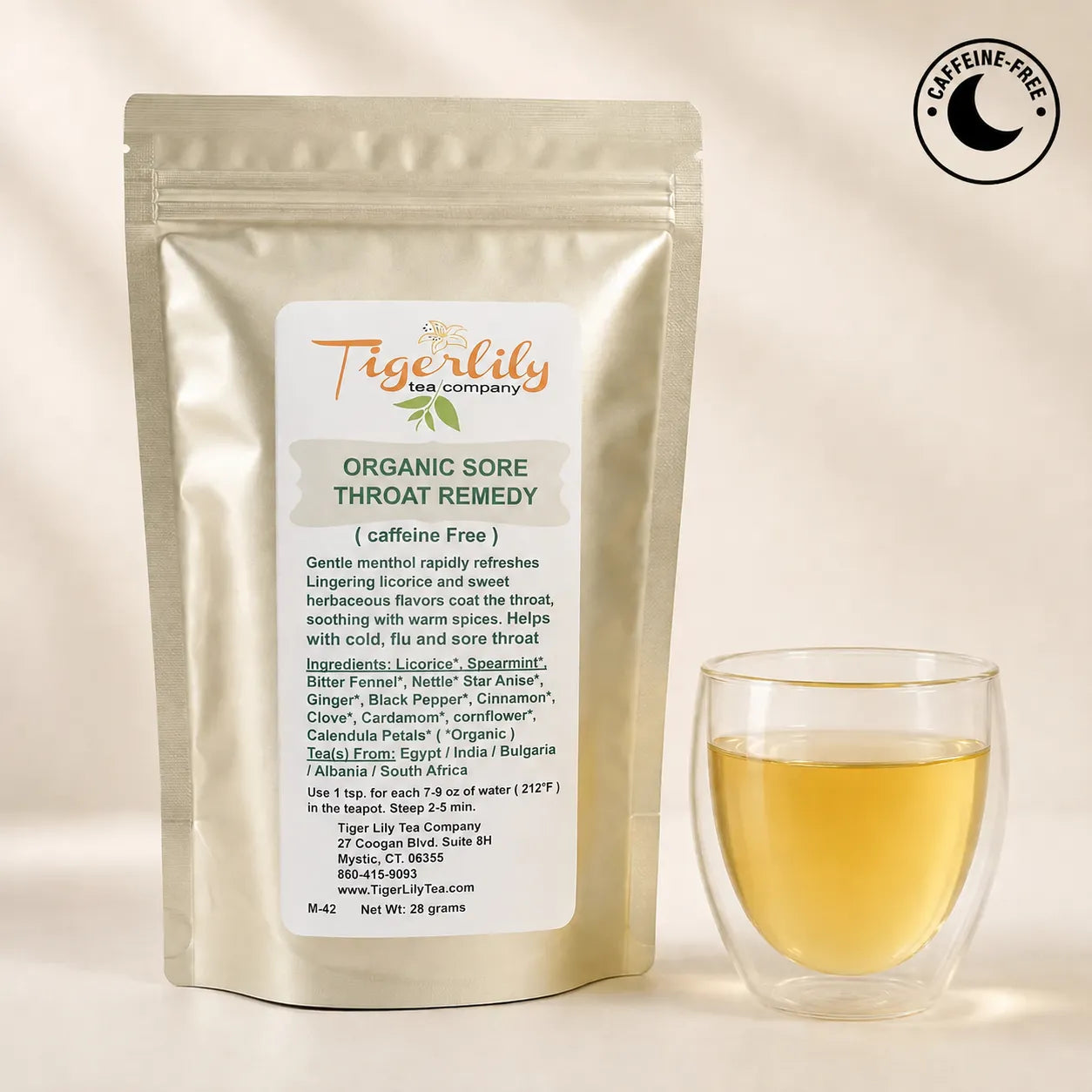 Organic caffeine-free loose herbal tea blend