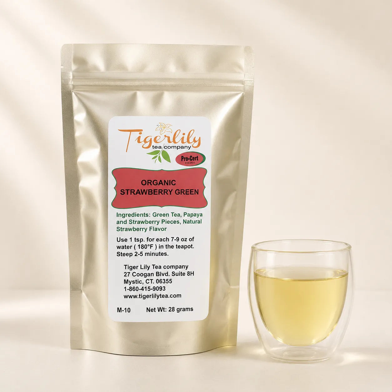 Organic Strawberry Green Tea