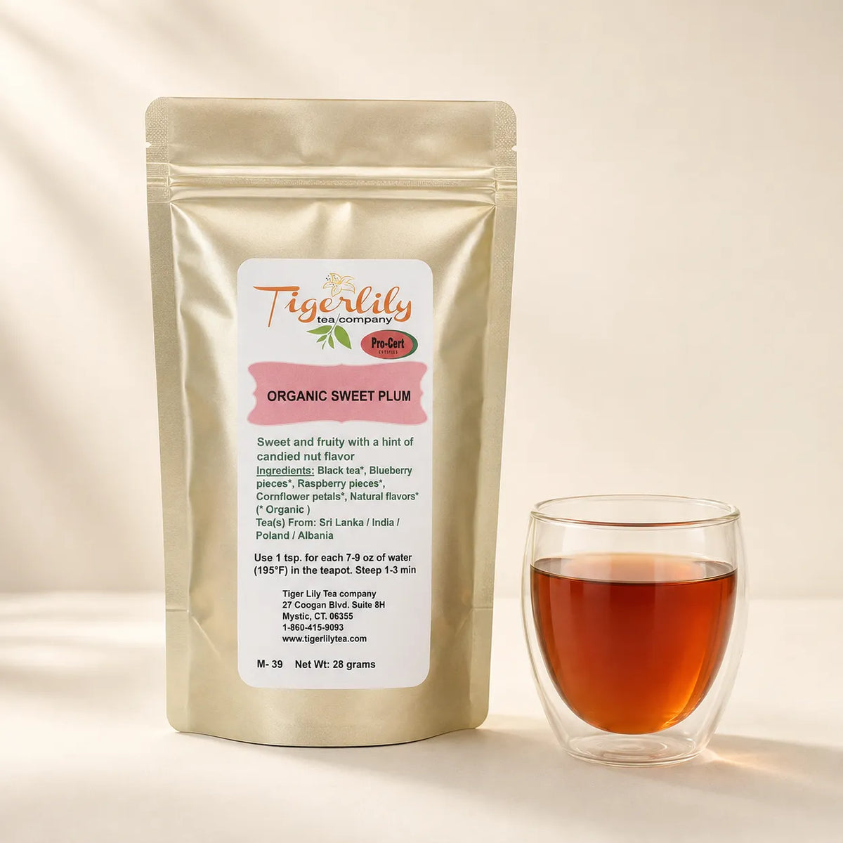 Organic sweet plum loose leaf black tea