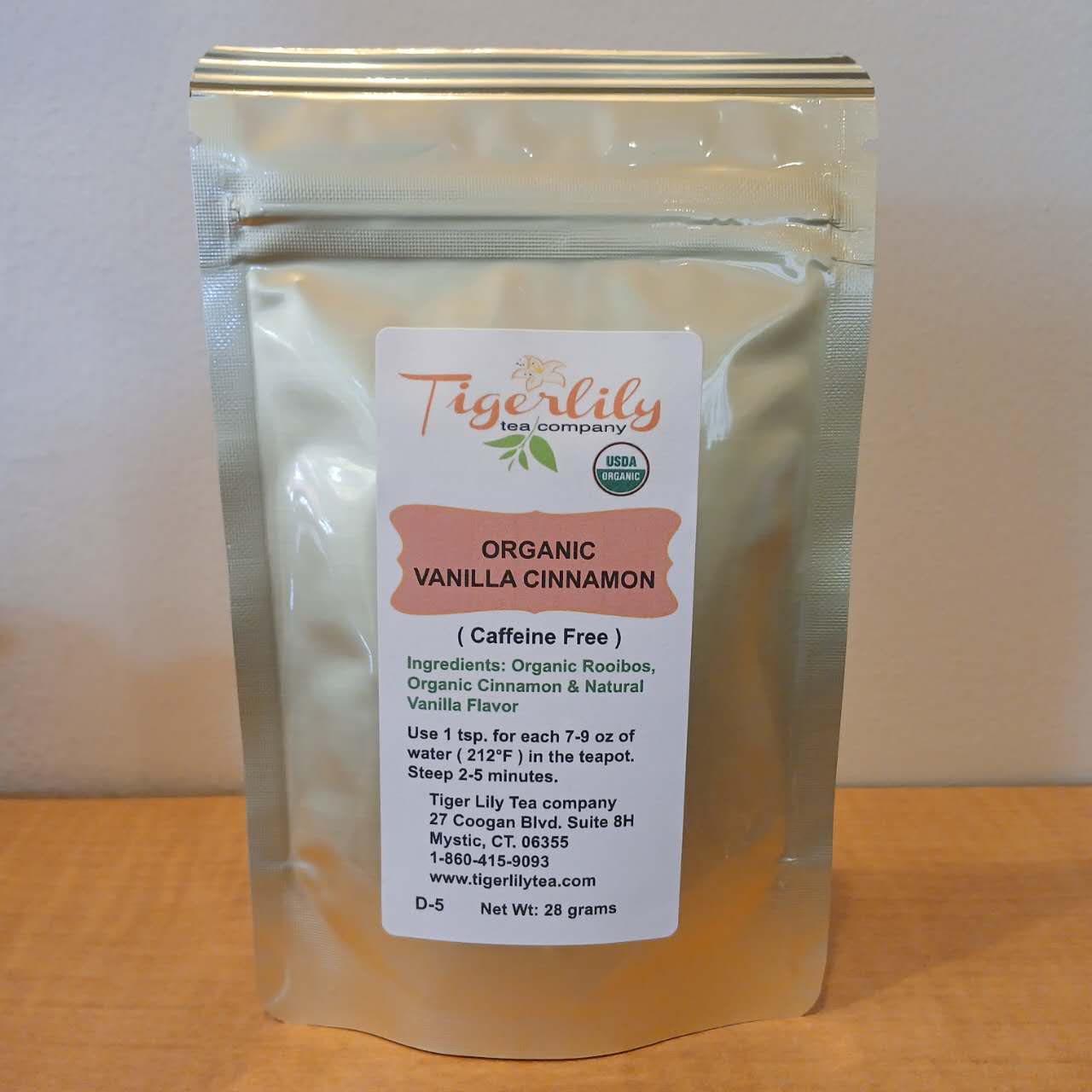 Organic Vanilla Cinnamon – Sweet & Spiced Herbal Tea (Caffeine - Free) - caffeine Free - Tiger Lily Tea Co