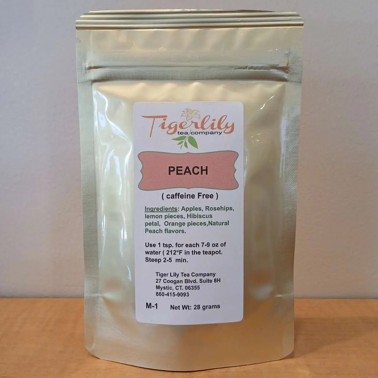 Peach – Juicy Caffeine - Free Herbal Tea - caffeine Free - Tiger Lily Tea Co