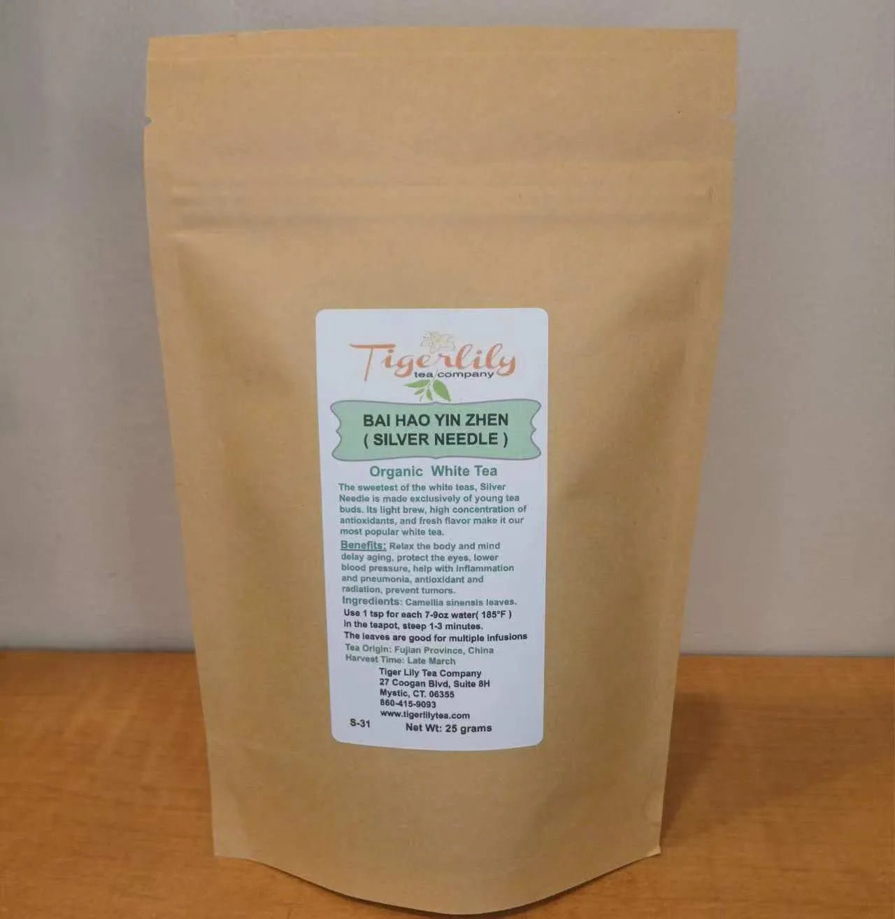 Silver Needle (Bai Hao Yin Zhen) Organic White Tea - White Tea - Tiger Lily Tea Co