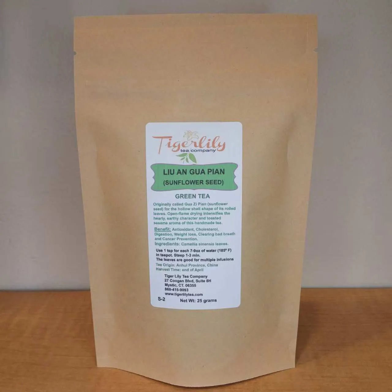 Sunflower Seed Green Tea  package(Liu An Gua Pian) -Tiger-Lily-Tea-Co