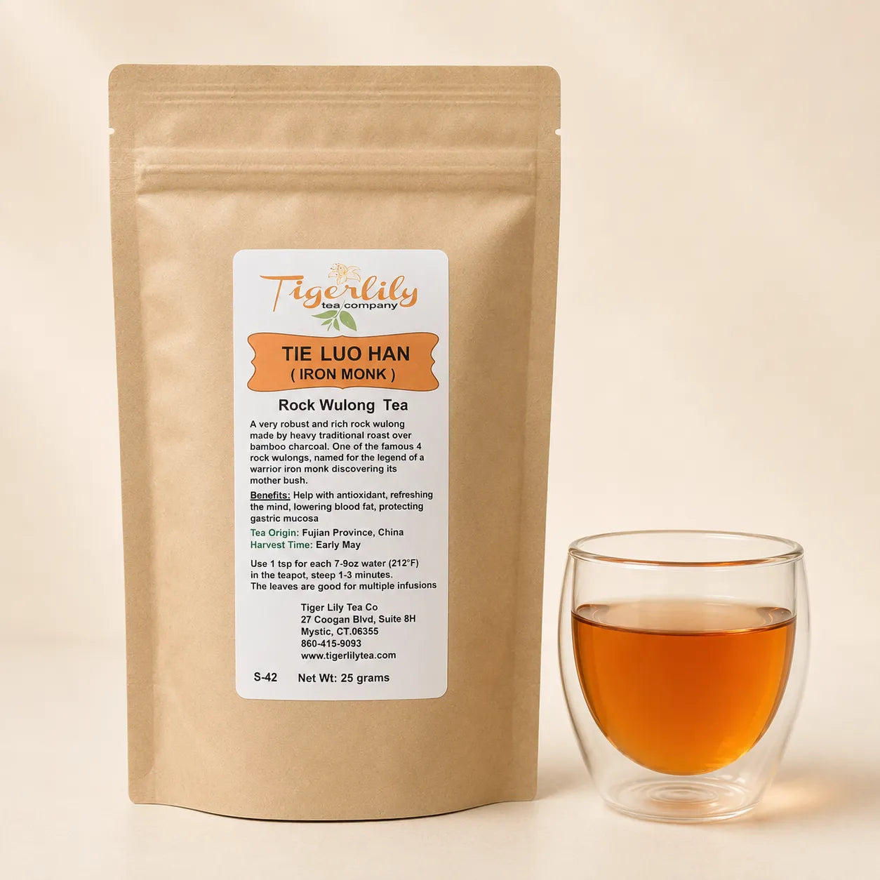 Iron Monk Fujian rock oolong loose leaf tea