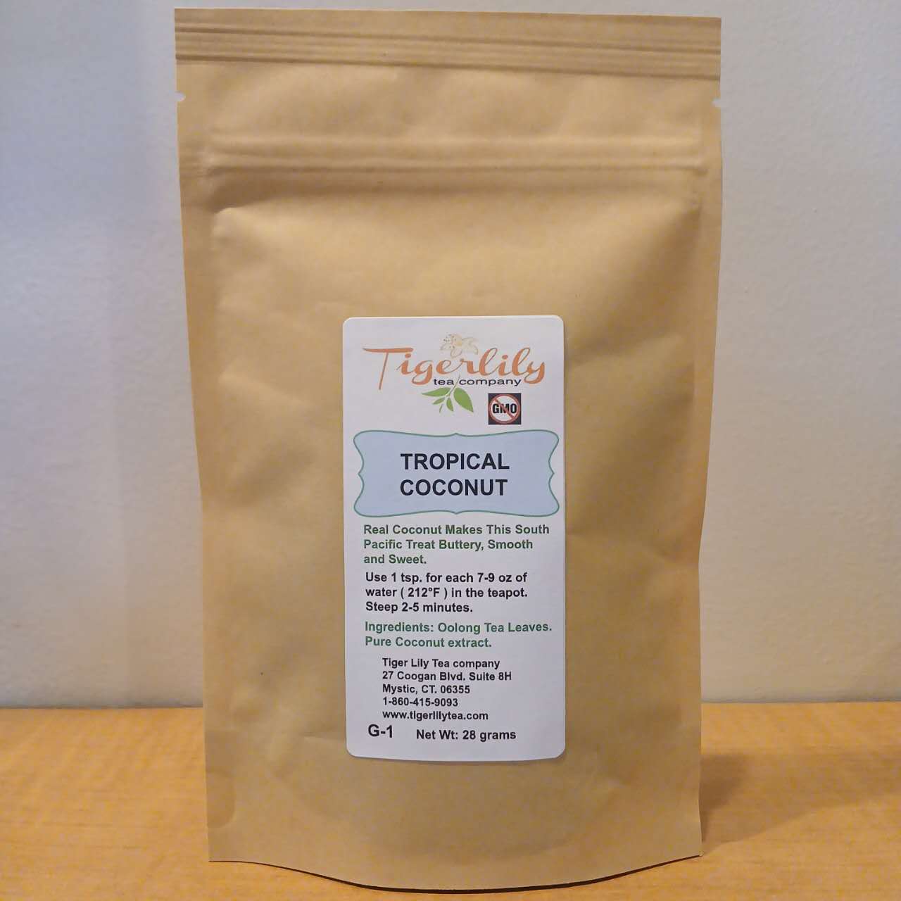 tiger lily company Tropical Coconut Herbal Tea – Sweet & Smooth