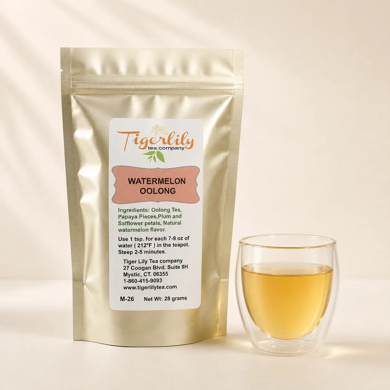 Watermelon loose leaf oolong tea blend