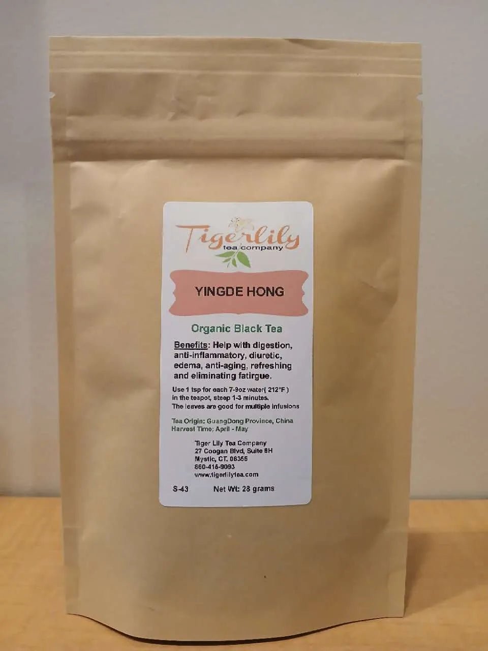 Yingde Hong Organic Black Tea – Smooth Black Tea - Black Tea - Tiger Lily Tea Co
