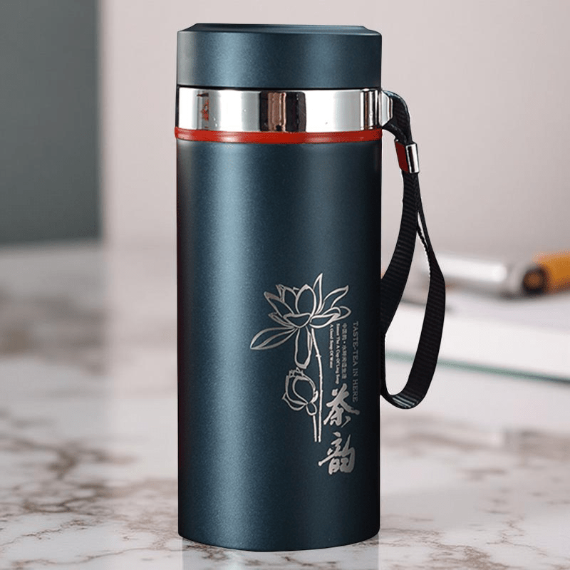 Yixing Zisha Clay Tea Bottle – 550ml Stainless Steel Travel Tea Mug - Tea Bottle - Tiger Lily Tea Co